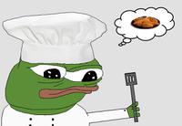 pepe chef thinking of tendies 