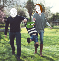 pepe child with wojak parents 