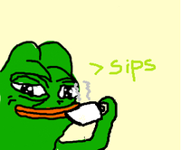pepe coffee sipping 