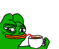 pepe coffee straw 