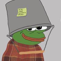 pepe comfy secret bucket on head 