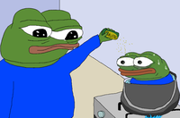 pepe cooking apu pepe in pot 