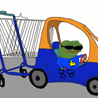 pepe cool shopping cart racecar 