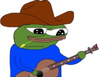 pepe cowboy playing guitar 