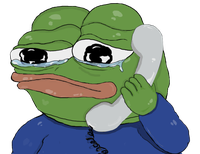 pepe crying on telephone 