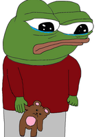 pepe crying teddy 