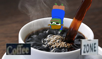 pepe diving into coffee zone 