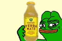 pepe drinking yerba mat 