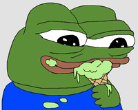 pepe eating ice cream 