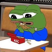 pepe eating kfc drumstick 