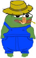 pepe farmer pipe straw hat 