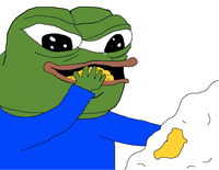 pepe fat eating butter 