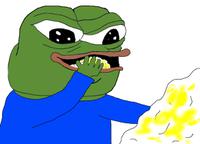 pepe fat eating popcorn 