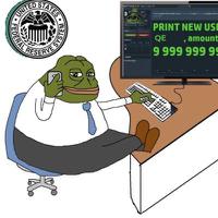 pepe fed printing money 