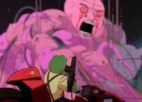 pepe fights monster pink wojak 
