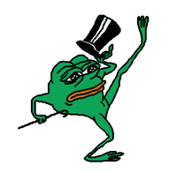 pepe frog dancing tophat cane 
