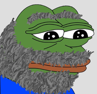 pepe full beard eyebrows 