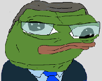 pepe funny eyes suit 