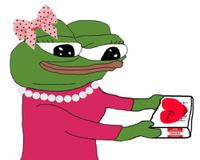 pepe girl gives heart in box 