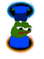 pepe going through portal 