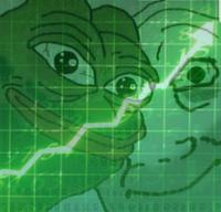 pepe green wojak chart going up 