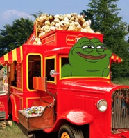 pepe happy driving popcorn truck 