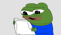 pepe happy reading sheet of paper 