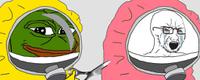 pepe hazmat cutting wojaks hazmat suit 