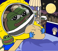 pepe hazmat suit sleeping bed 