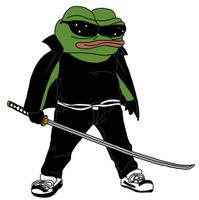 pepe holding sword 