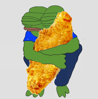 pepe hugging chicken tender 