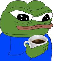 pepe human hand cup of coffee 