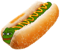 pepe in hotdog 