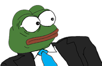 pepe in suit shocked 