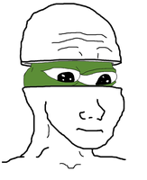 pepe inside wojak head 