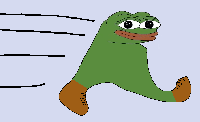 pepe just legs and boots running fast 
