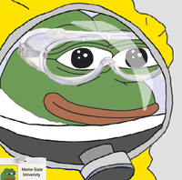 pepe lab coat in hazmat suit 