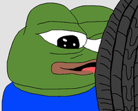 pepe licking tire 