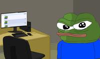 pepe looking at pepes 