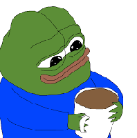 pepe looking cup coffee 