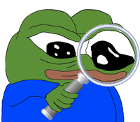 pepe magnifying glass distorting eye 