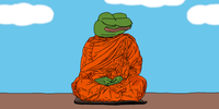 pepe meditation monk 