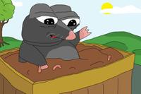 pepe mole in dirt 