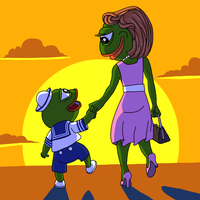 pepe mom and son walking 