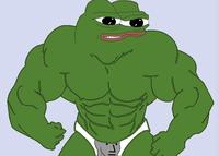 pepe muscular wearing wojak npc undies 