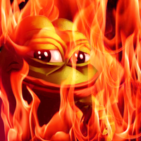 pepe on fire smug 