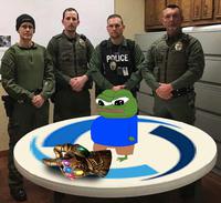 pepe on table confiscated by police 