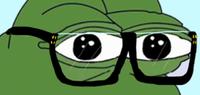 pepe only eyes and glasses 