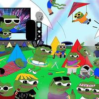 pepe party all friends 