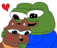 pepe pets his dog 